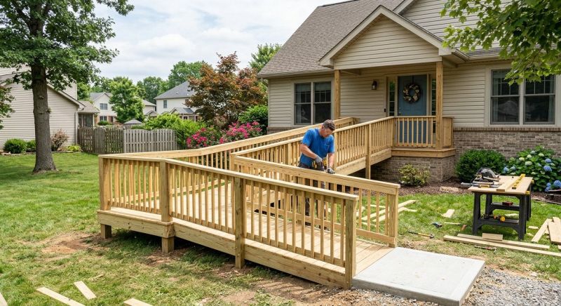Entrance Ramp Installation in Conroe, TX